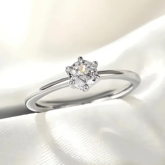 Elegant Cubic Zirconia Engagement Wedding Rings 5-6.5MM for Women