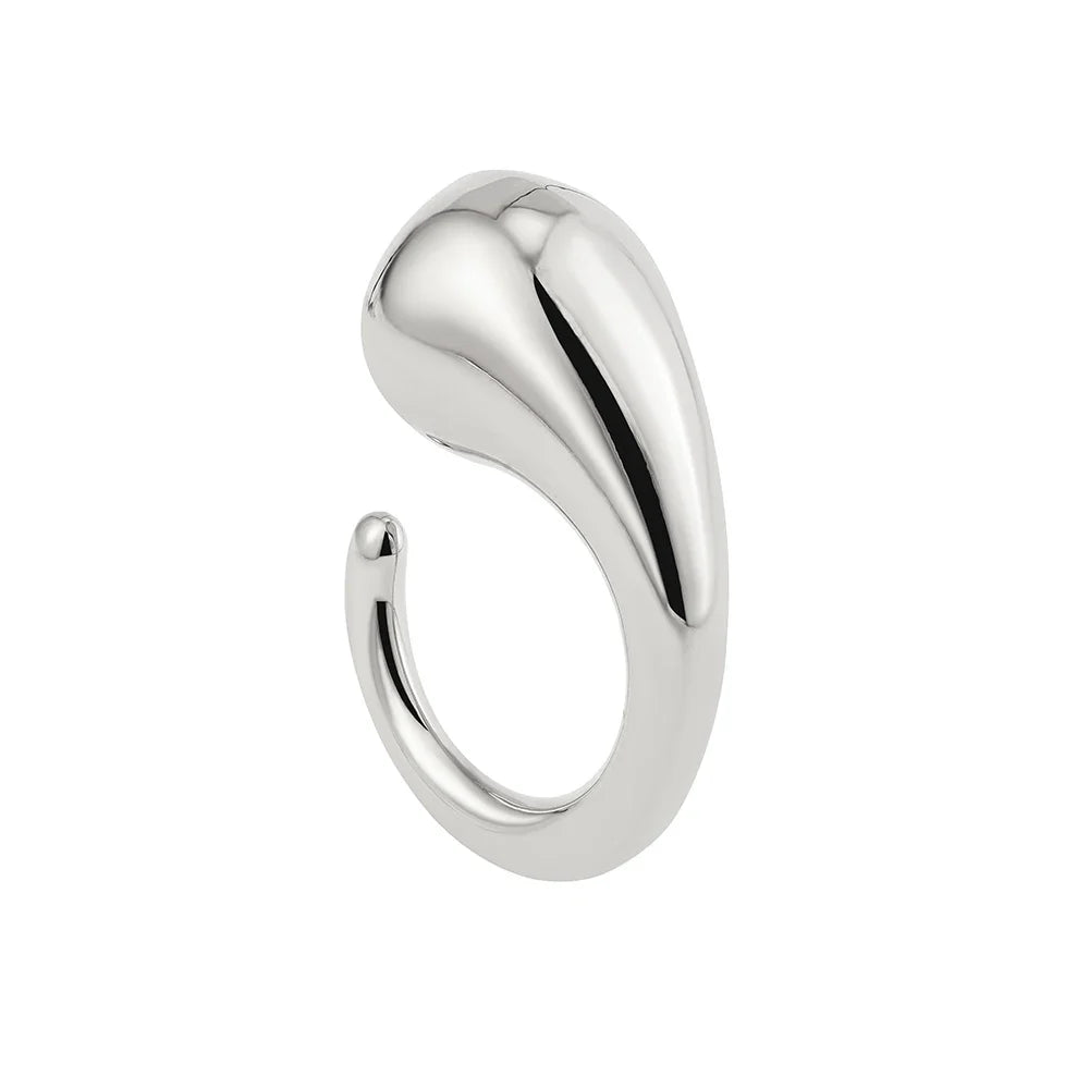 Vintage Geometric Knot Gold Plated Stainless Steel Ring Chunky Dome Jewelry Gift