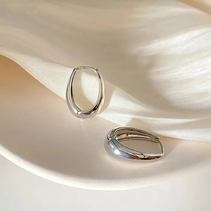 Stainless Steel Star Drop Hoop Earrings Chunky Punk Y2K Jewelry for Women