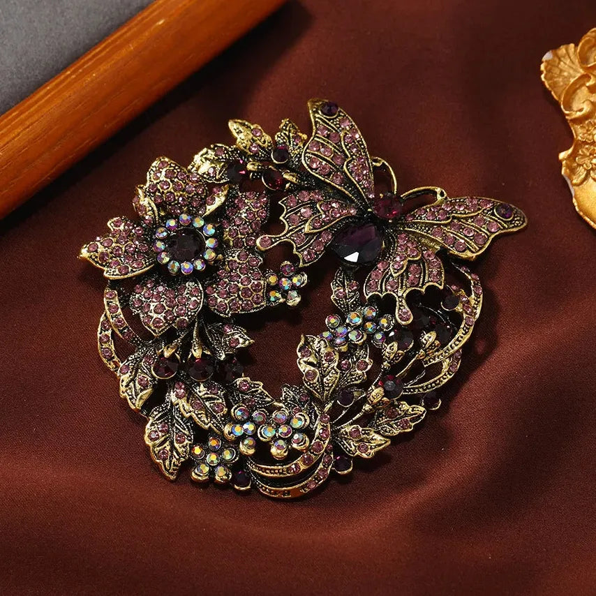 Classic Floral Brooch for Wedding Party Gift Men & Women