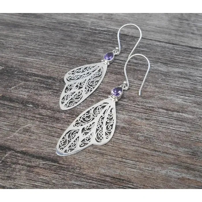 Retro Wing Shaped Earrings Zinc Alloy Ladies Wedding Engagement Jewelry Gift