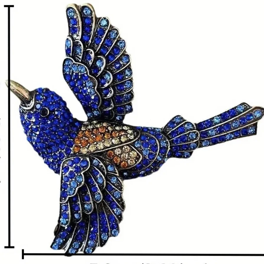 Vintage Heavy Duty Magpie Bird Brooch Pin for Women and Men