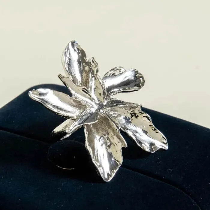 Vintage Gold Flower Ring Featuring Imitation Pearl for Women Jewelry