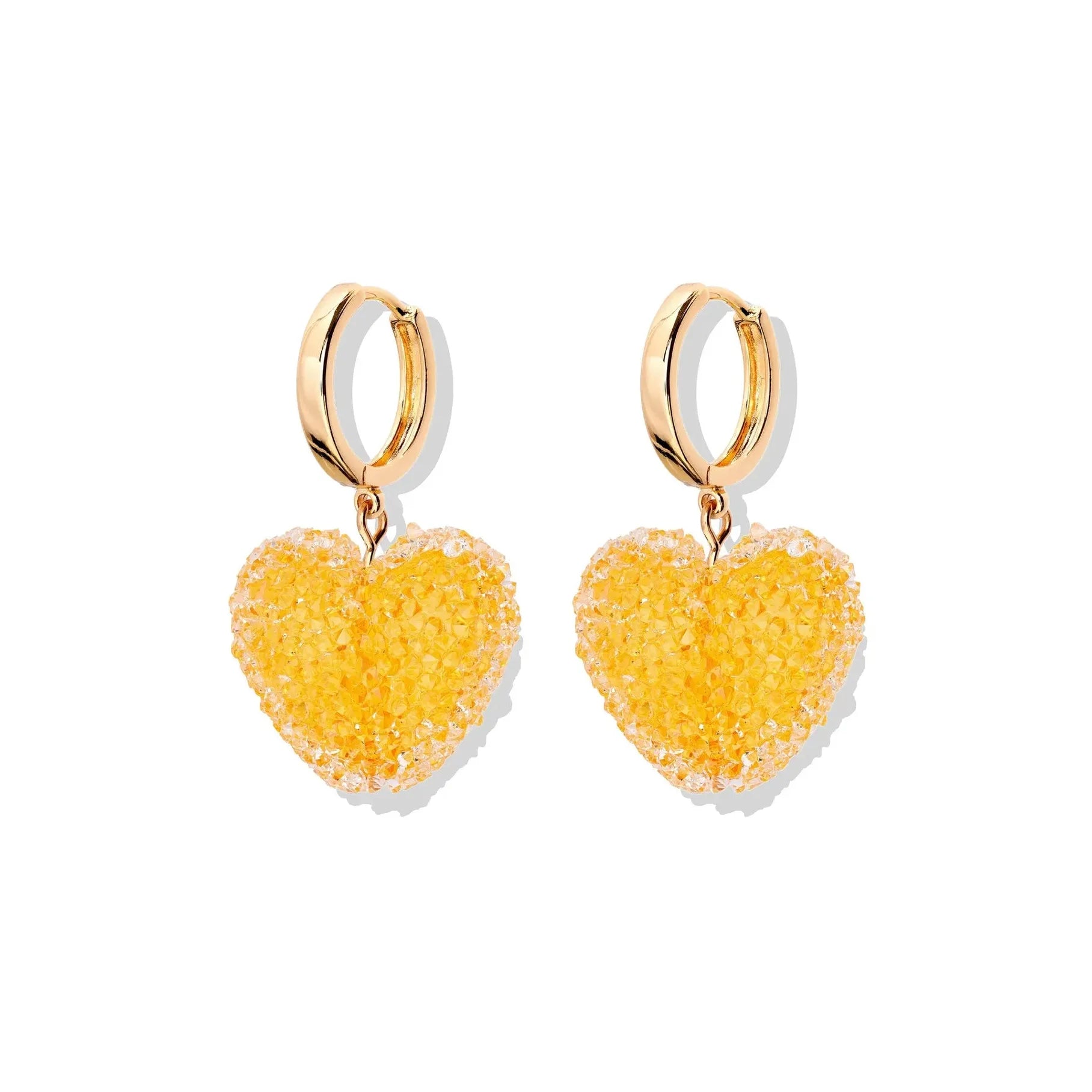 18K Gold Plated Heart-Shaped Necklace Zircon Pendant for Women Girls