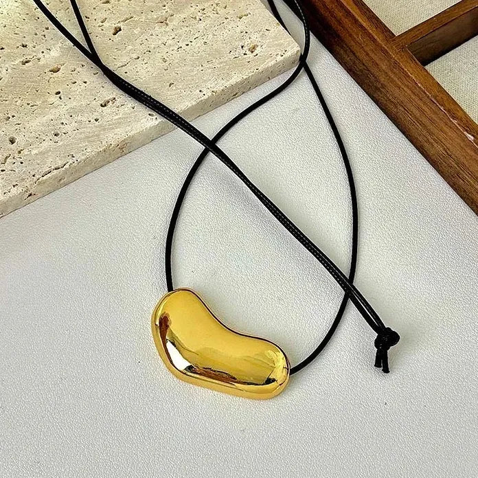 Red Heart Pendant Necklace for Women Adjustable Black Rope Jewelry Gift