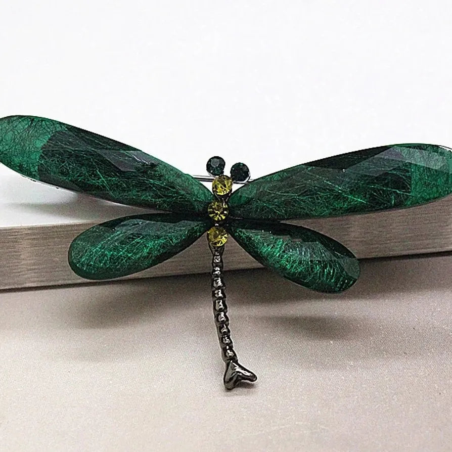 Vintage Crystal Butterfly Brooch Pin Jewelry for Women Elegant Accessory