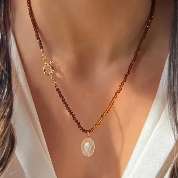 Handmade Multi Colored Bead Zircon Crystal Choker Necklace Boho Gift Jewelry