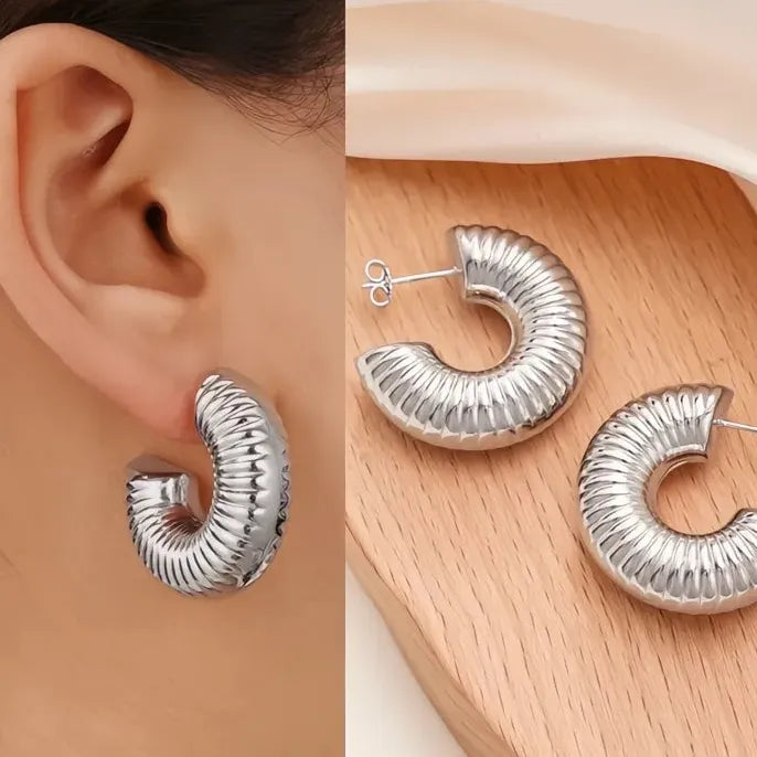 Water Drop Earrings for Women Brass Metal Gold Color Silver Plated Gift