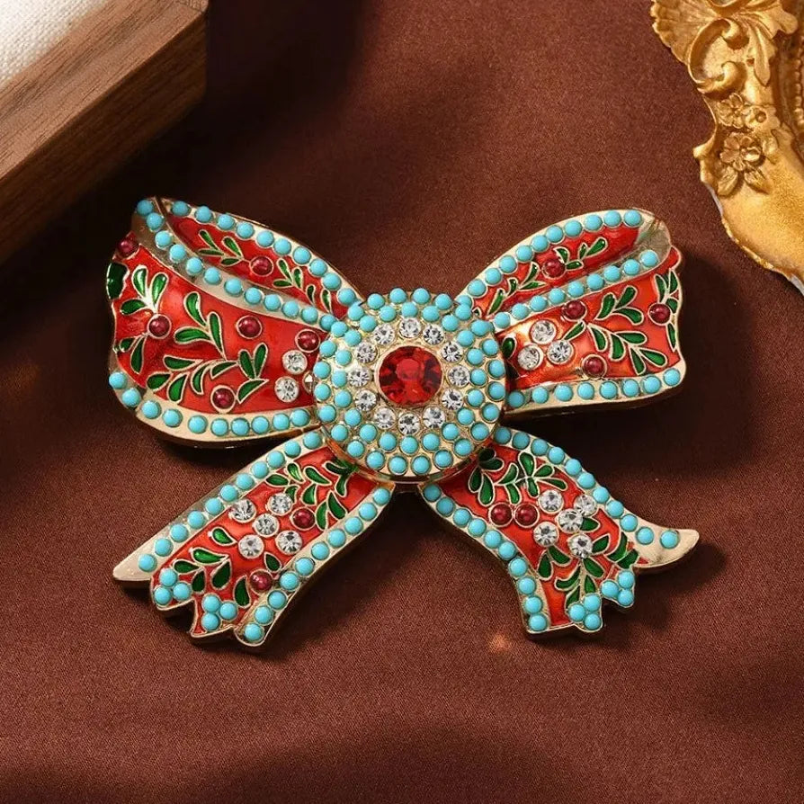 Luxury Classic Bow Brooch Pin Unisex Wedding Gift Accessory