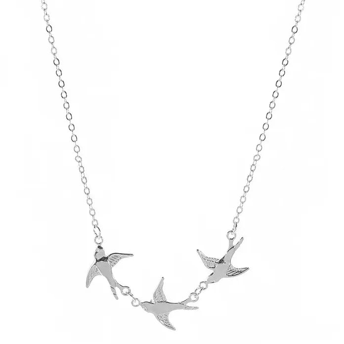 2025 Swallow Pendant Necklace for Women Girls Punk Hip Hop Fashion Jewelry