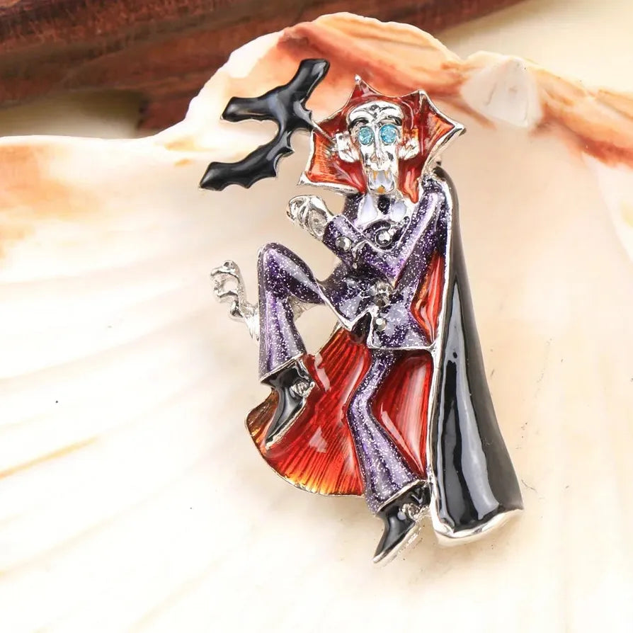 Halloween Dr. Vampire Brooch Pin Party Favors for Men & Women