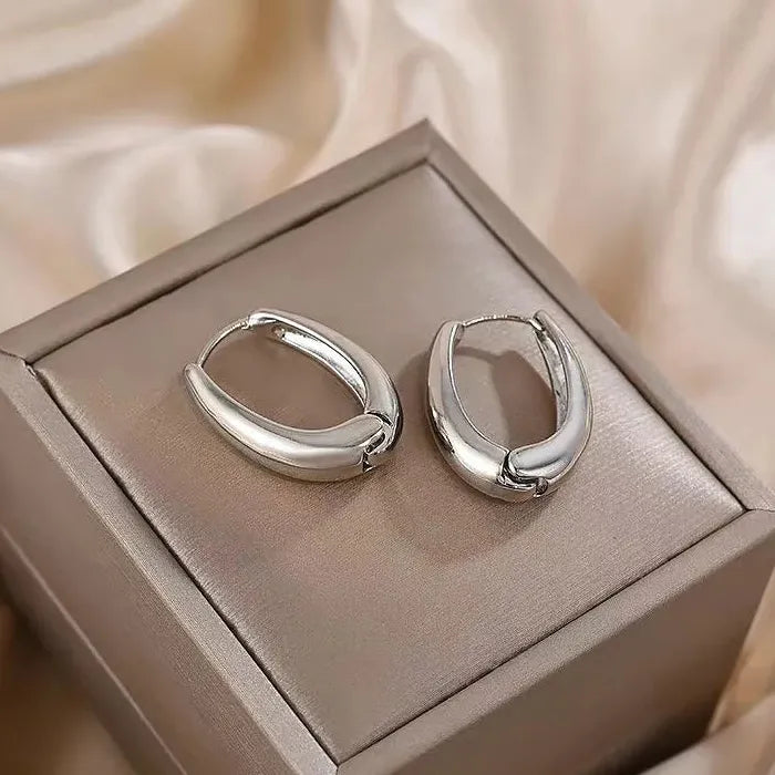 Women's Stainless Steel Geometric Drop Earrings Korean Y2K Luxury Jewelry