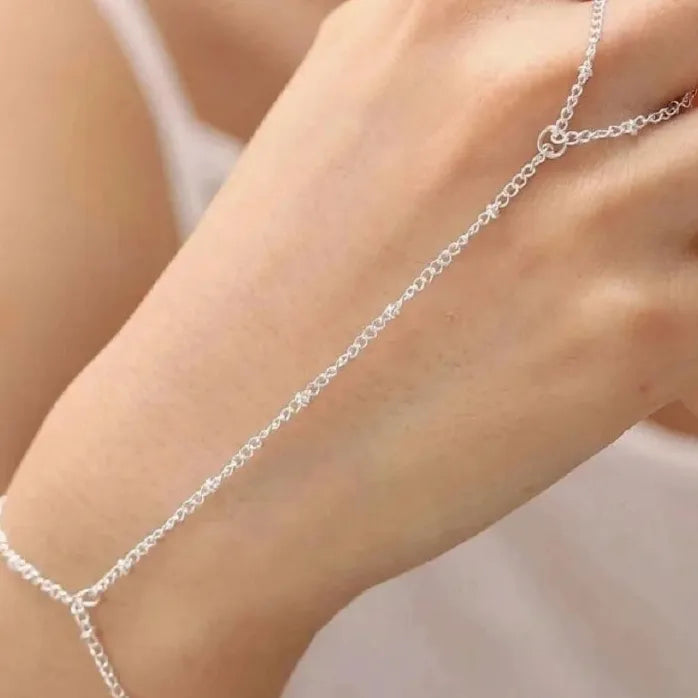 Metal Double Layer Cross Bracelet for Women Adjustable Fashion Jewelry