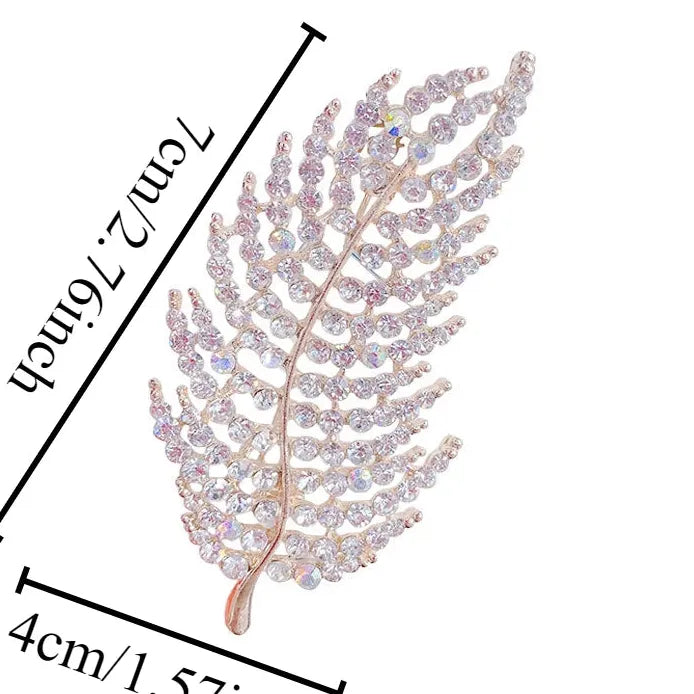 Luxury Feather Brooch Pin Wedding Gift for Men & Women Elegant Style