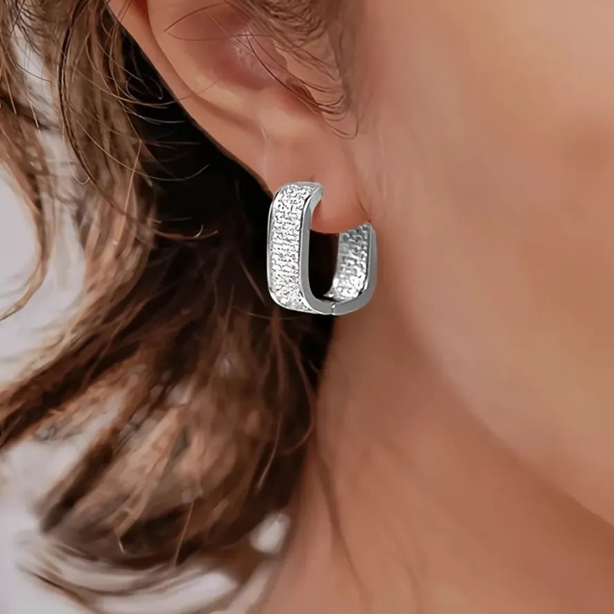 Bling Bling Cubic Zirconia Hoop Earrings for Women Luxury Gold Silver Fashion Jewelry