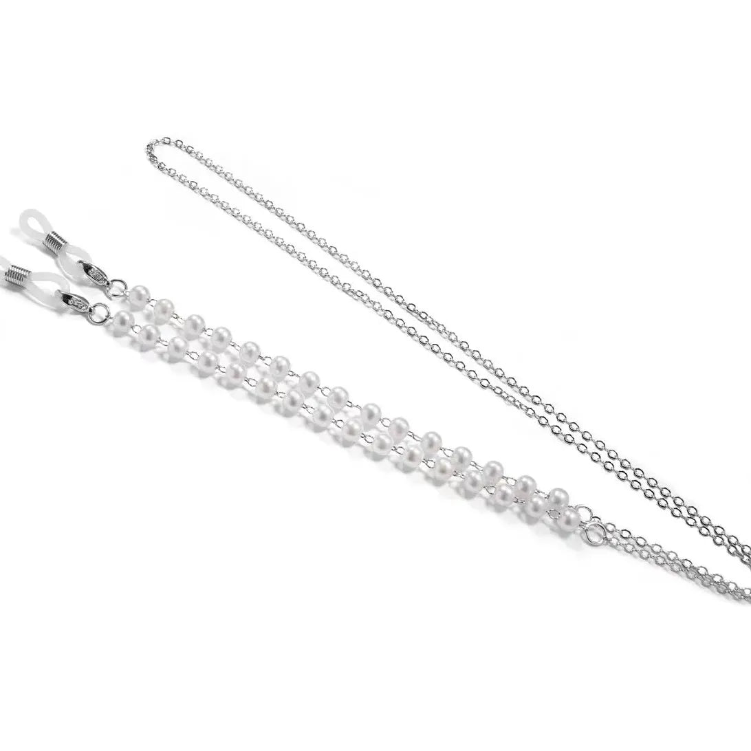 Fashion Woman Zinc Alloy Cylinder Bead Sunglasses Chain Eyeglasses Holder