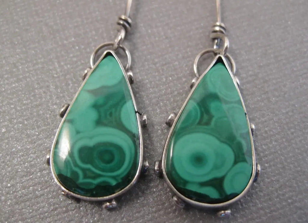 Vintage Geometric Water Drop Resin Zinc Alloy Dangle Earrings for Women