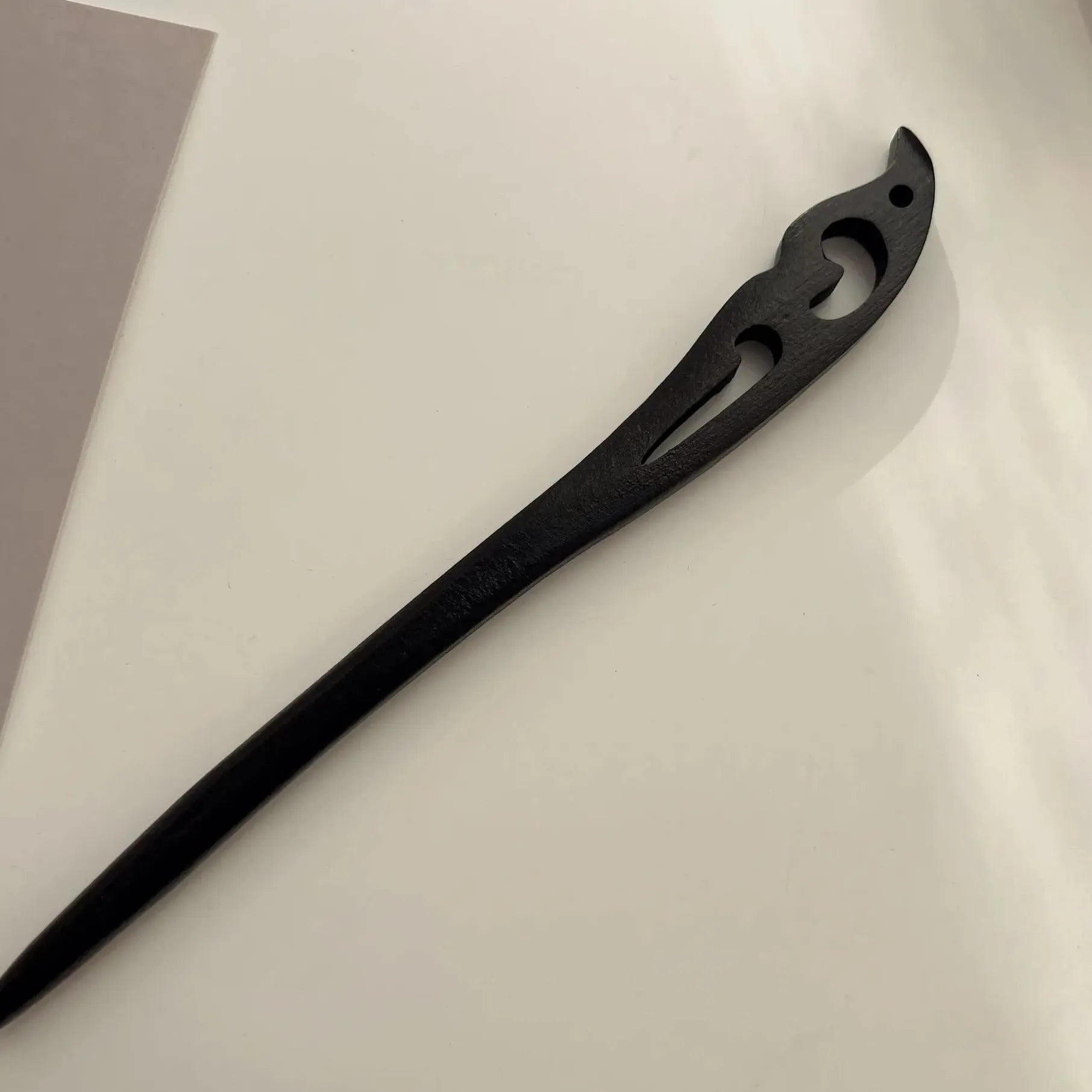 Carved Black Wooden Hair Sticks Traditional Chinese Hair Fork for Women