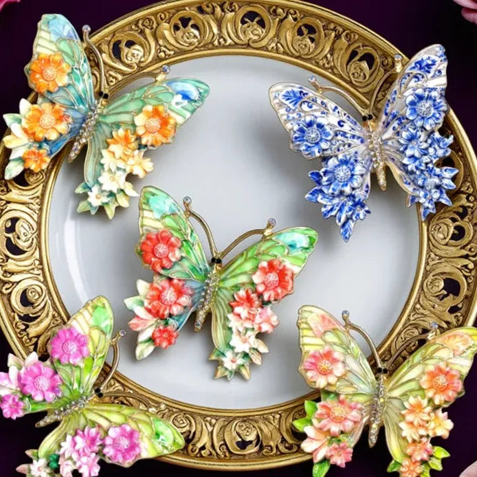 Luxury Colorful Butterfly Brooch for Men and Women Classic Style