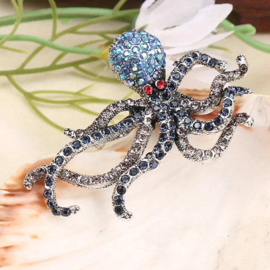 Classic Octopus Brooch Wedding Gift for Men & Women
