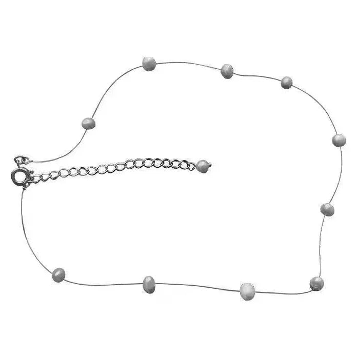 Gold Pearl Pendant Choker Necklace for Women Kpop Goth Zinc Alloy Jewelry