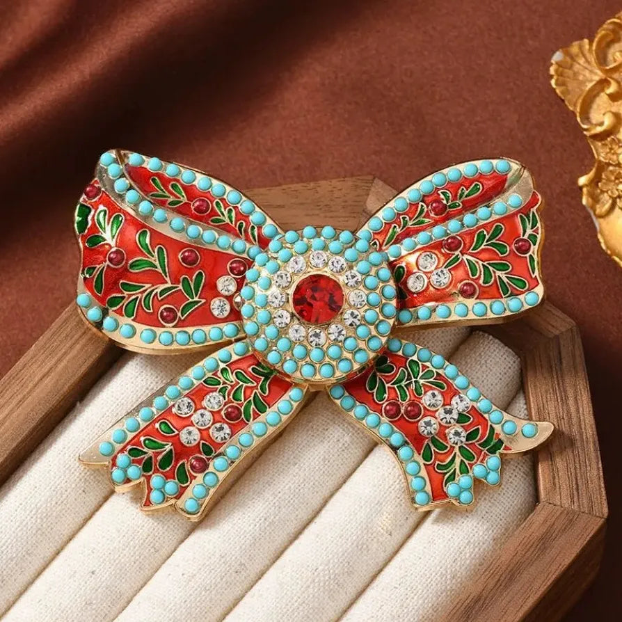 Luxury Classic Bow Brooch Pin Unisex Wedding Gift Accessory