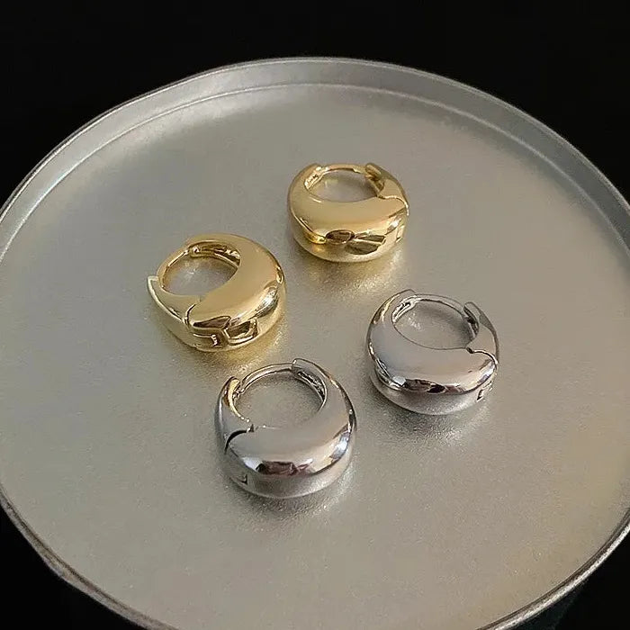 Geometric Copper Hoop Earrings Round Circle Punk Jewelry Gifts 2026