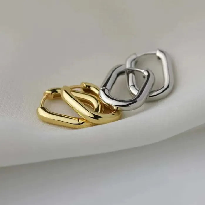 Unisex Geometric U-Shape Hoop Earrings Punk Hip-Hop Fashion Jewelry