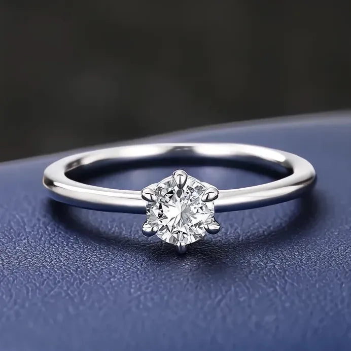 Elegant Cubic Zirconia Engagement Wedding Rings 5-6.5MM for Women