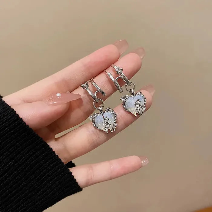 Korean Fashion Geometric Drop Earrings Women Zinc Alloy Jewelry