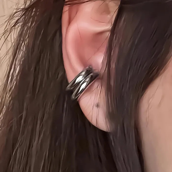 Minimalist Geometric C Shape Zinc Alloy Clip-On Earrings Unisex 2026