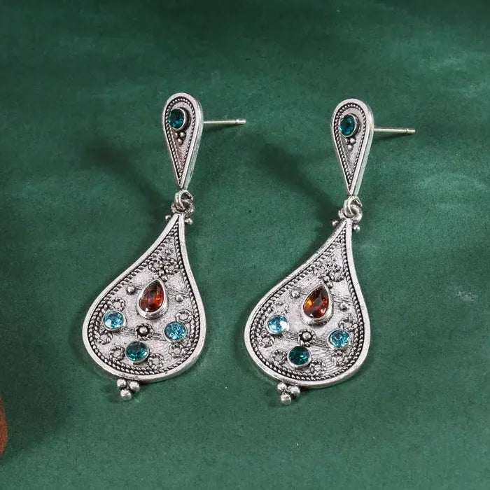Bohemian Indian Ethnic Acrylic Drop Earrings for Women Wedding Jewelry Accessory