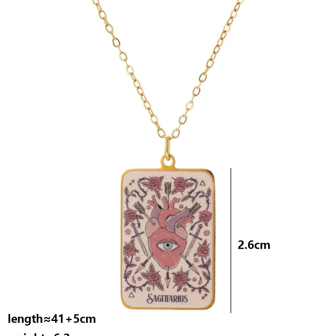 18k Gold Plated Stainless Steel Geometric Pendant Necklace for Women Stylish