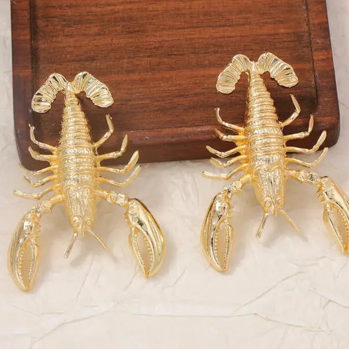 Bohemian Personalized Large Metal Lobster Drop Earrings for Women Jewelry