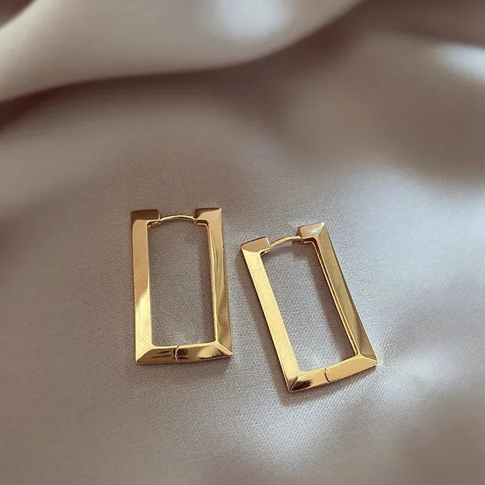 Unisex Geometric U-Shape Hoop Earrings Punk Hip-Hop Fashion Jewelry