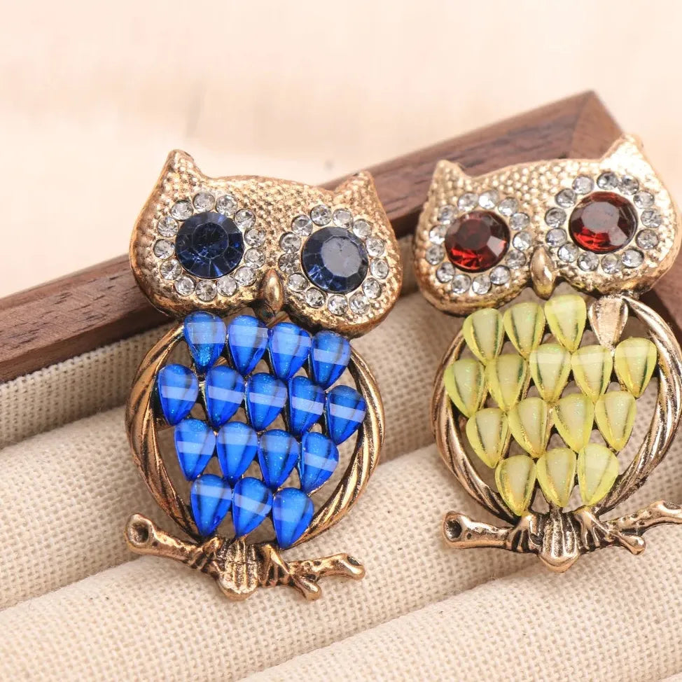 Elegant Owl Brooch Wedding Holiday Gift for Men & Women