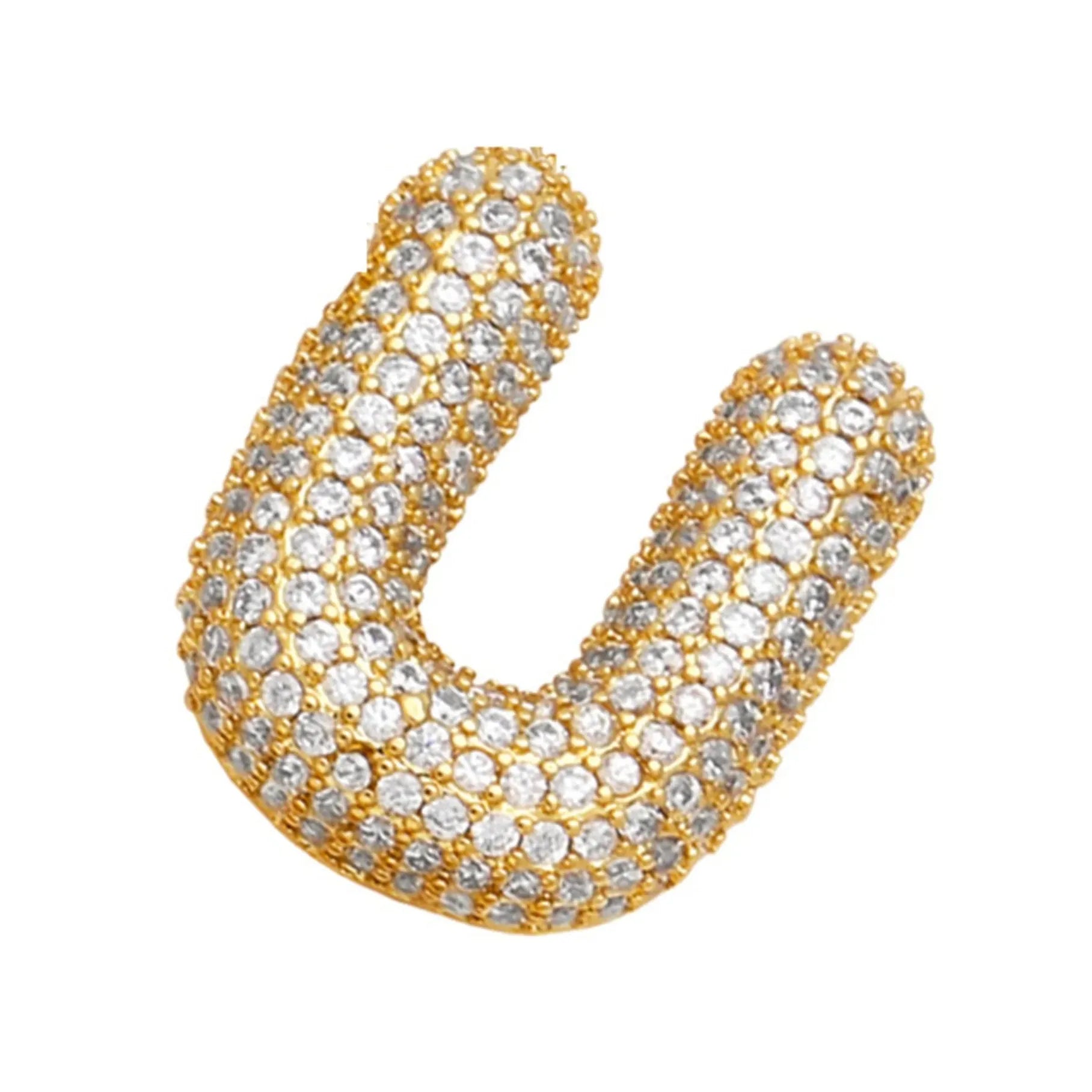 2026 Stainless Steel Bubble Letter A-Z Necklace Cubic Zirconia Pendant Women Girls
