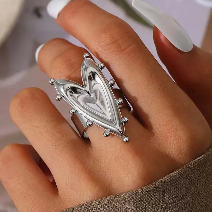 Adjustable Stainless Steel Gold Bowknot Ring for Women Fashion Jewelry Gift