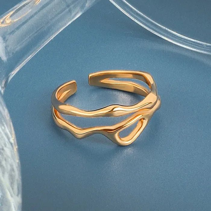 Adjustable Silver Geometric Rings for Women Fashion Jewelry Gifts Trendy