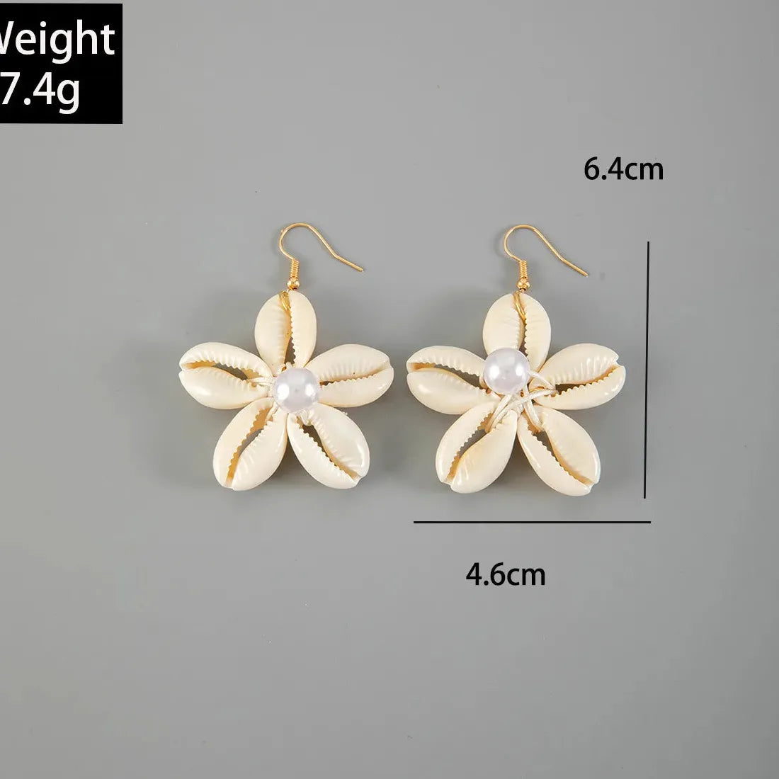 Bohemian Conch Shell Drop Earrings Zinc Alloy Summer Gift for Girls