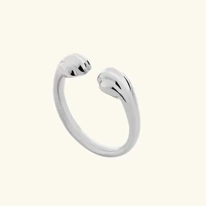 Cat Paw Print Ring Cute Simple Jewelry Gift for Women Girls Animal Lover
