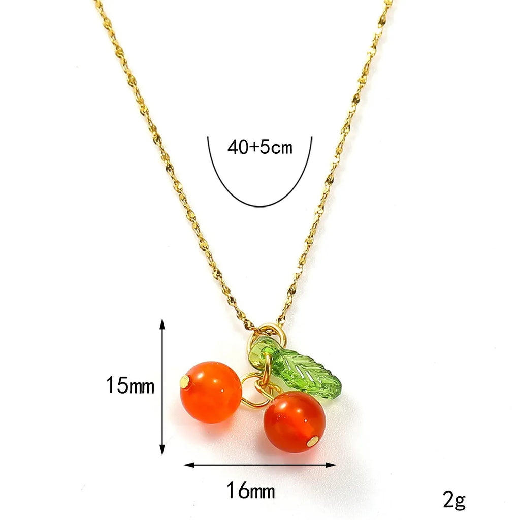 18K Gold Plated Titanium Steel Geometric Pendant Necklace for Women Choker