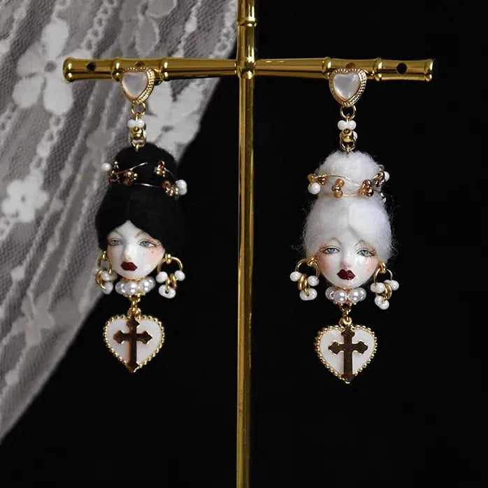 Baroque Neo-Gothic Copper Drop Earrings for Women Party Gifts Stylish