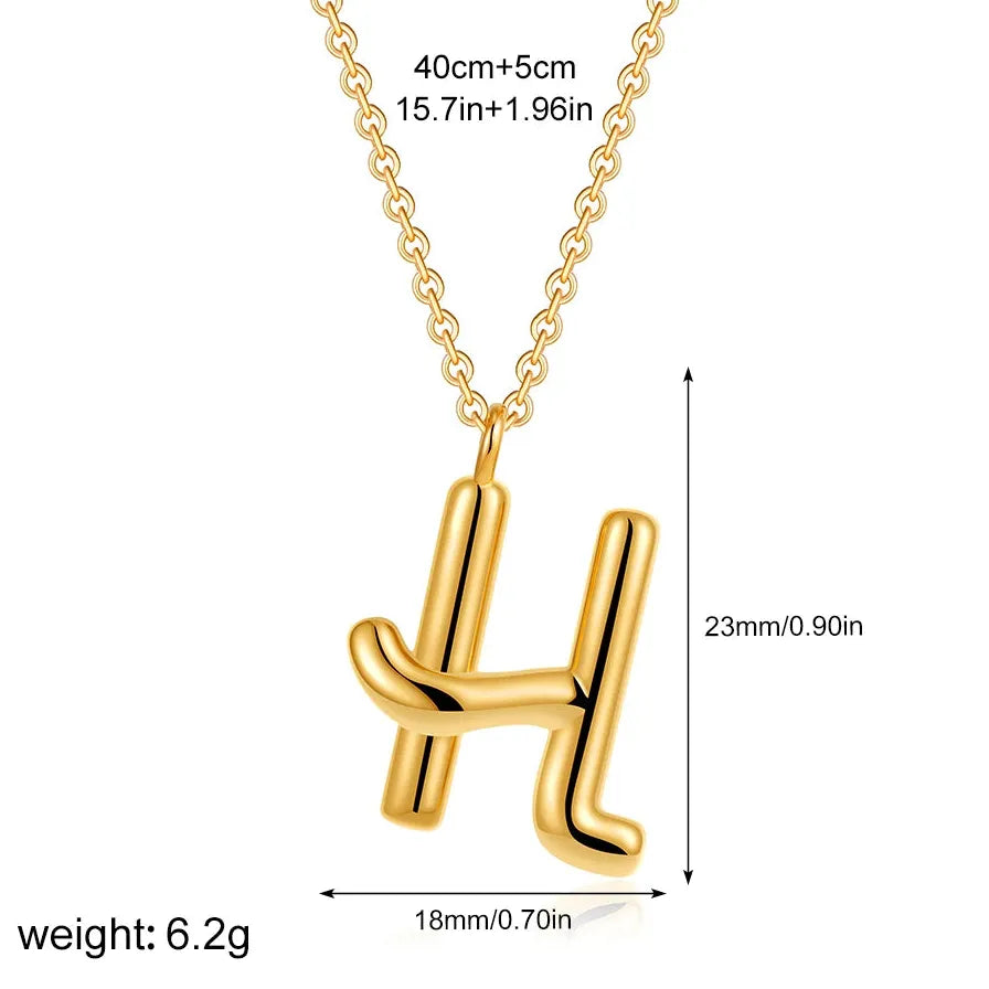 18K Gold Plated A-Z Initial Necklace Waterproof Alphabet Choker Jewelry Gift Women
