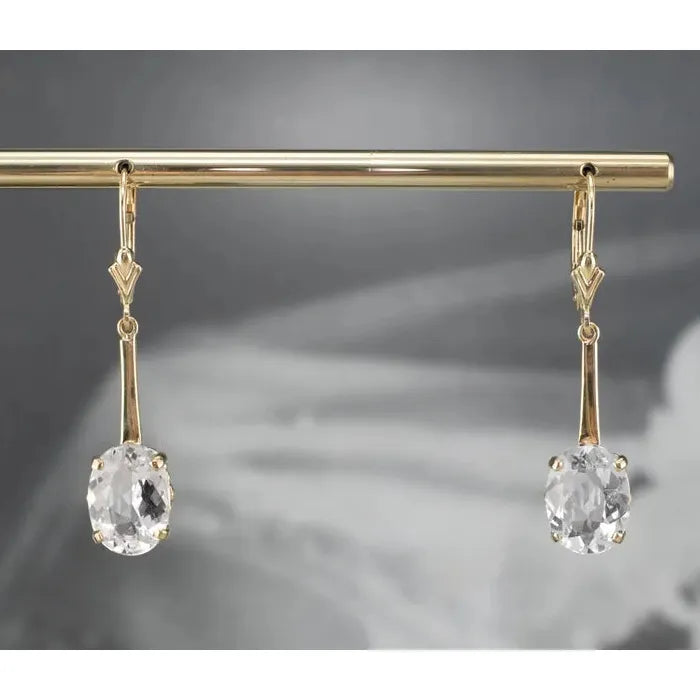 Water Drop Zircon Oval Crystal Pendant Earrings for Women Wedding Daily Wear Jewelry