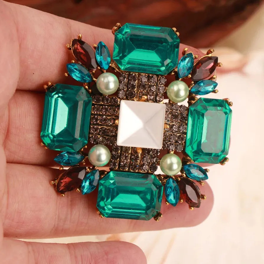 Luxury Cross Flower Brooch Pins for Men and Women Wedding Favors