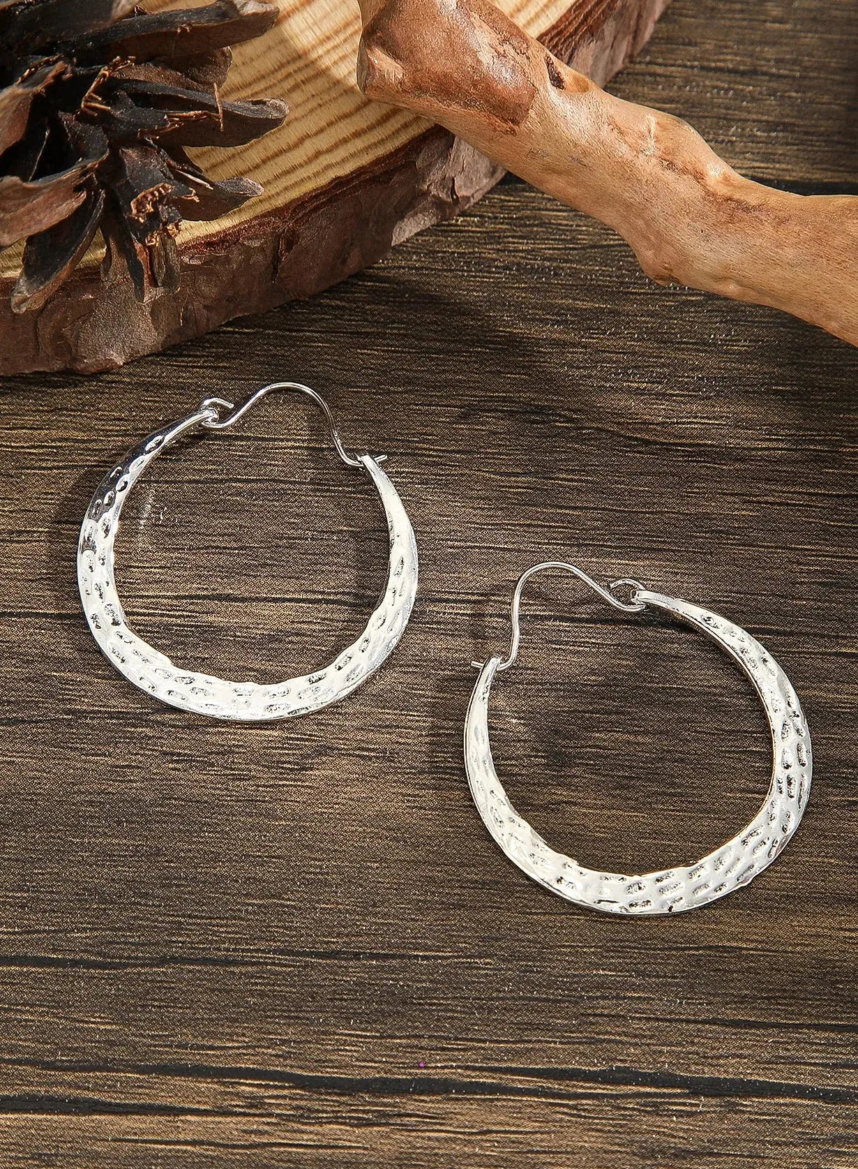 Retro Style Large Zinc Alloy Hoop Earrings for Women Party Jewelry Gifts