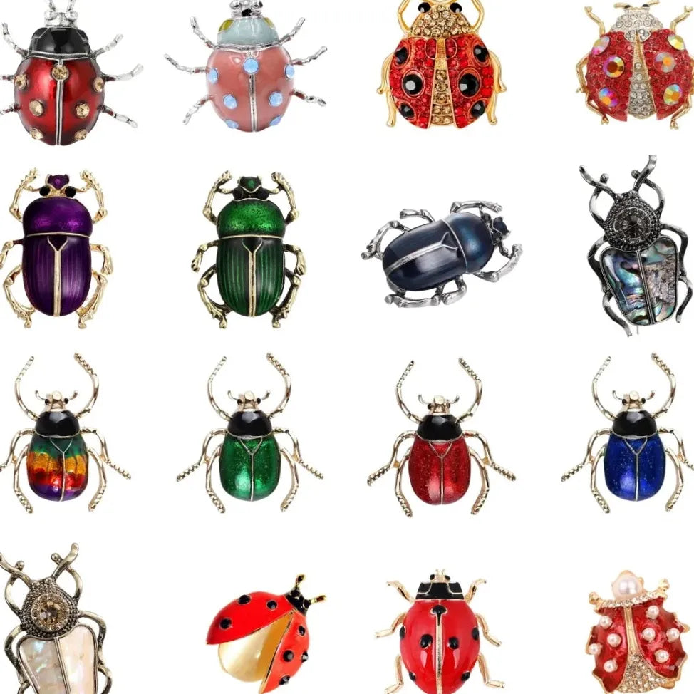 Classic Ladybug Beetle Brooch Insect Jewelry for Women and Men