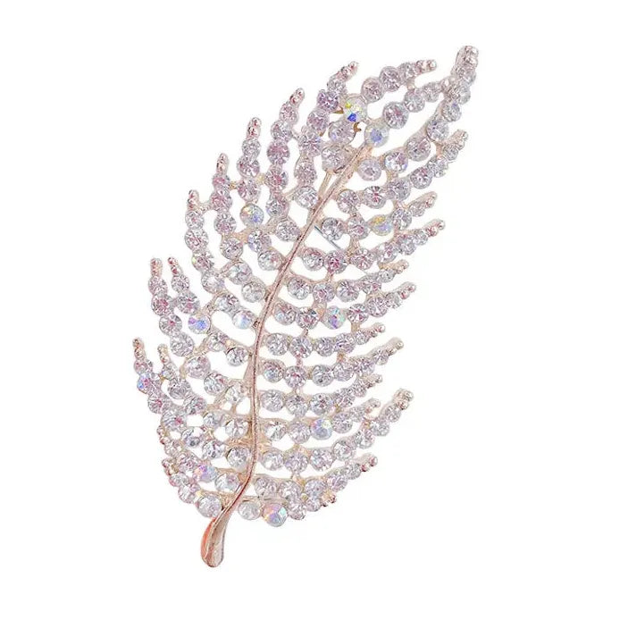 Luxury Feather Brooch Pin Wedding Gift for Men & Women Elegant Style