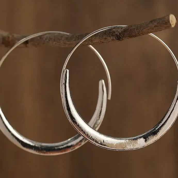 Chic Bohemian Zinc Alloy Drop Hoop Earrings for Women Stylish Minimalist Gift
